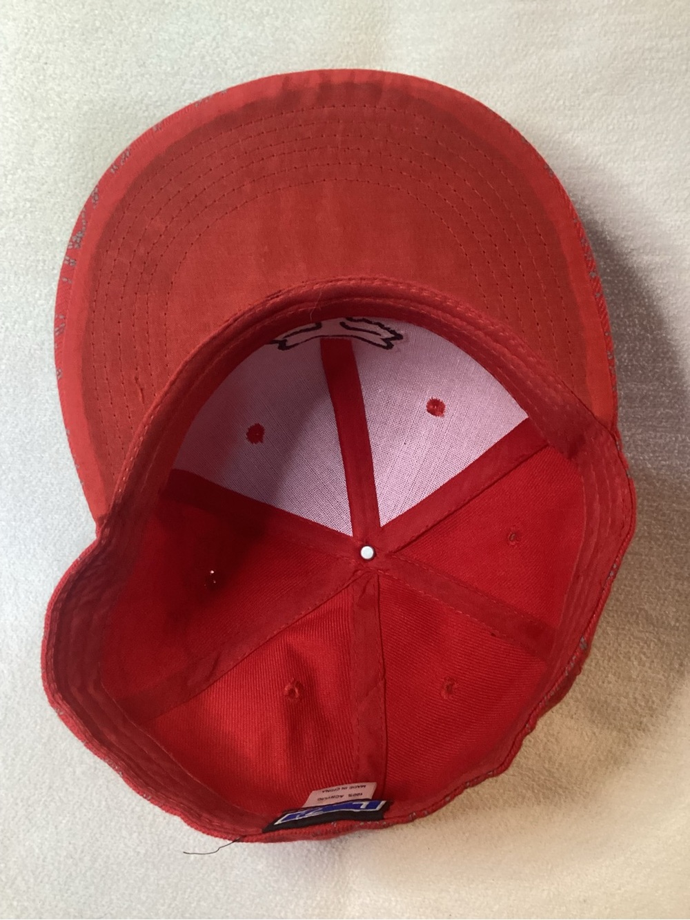 Fox Racing Red Snapback Hat with Silver Logo Size 7.5 - Picture 5 of 7